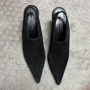 Donald J. Pliner Black Suede Mules
